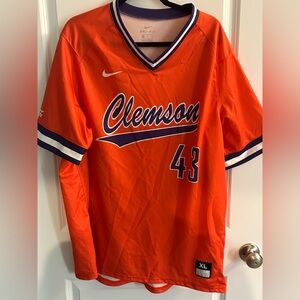 Nike Vibrant Orange Clemson Tigers practice baseball Jersey